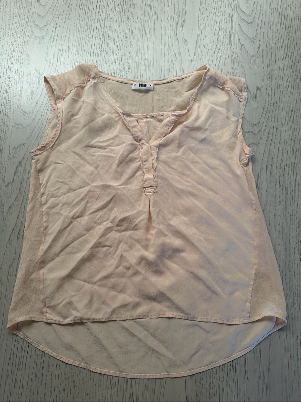PAIGE Light Blush Pink Cap Sleeve V-Neck Women's Camisole